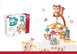 Griestiņu karuselis vāverīte ar projektoru un tālvadības pulti