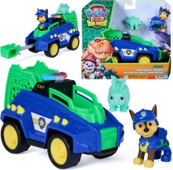 Spin Master Ķepu patruļa dinozauri – transportlīdzeklis Dino rescue cruiser 15 cm ar figūriņām Čeiss un dinozaurs