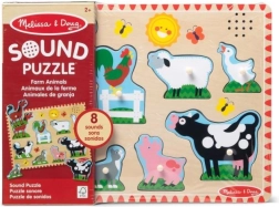 Melissa & Doug skaņu koka puzle