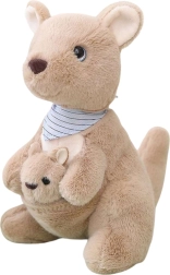 Plīša ķengurs ar mazuli 23 cm