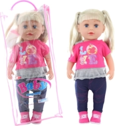 Leļļu meitene blondīne 45 cm ar pudelīti