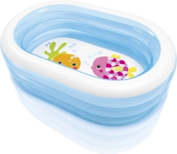 Uzpūšamais ovālais baseins Vaļa motīvs 163 × 107 × 46 cm