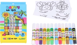 Krāsas stiklam komplekts 11+1 10 ml