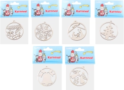 Koka Ziemassvētku rotājums 63 mm