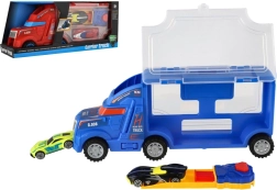 Plastmasas autovedējs kravas auto ar mašīnītēm, 28 cm, 2 krāsas