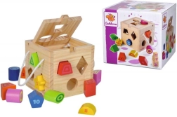 Wooden Shape Sorter Cube – 12 Pieces