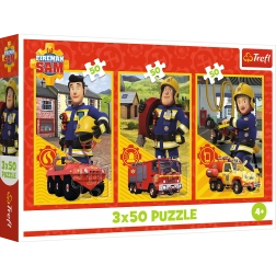 Puzzle 3x50 - Fireman Sam's Fire Station Team