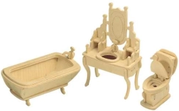 WOODCRAFT koka 3D puzle – vannasistaba