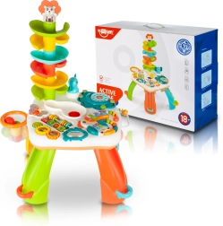 Interaktīvs galdiņš ar slidkalniņu bērniem ar gaismām un skaņām