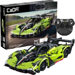 CaDA building kit remote-controlled racing car Phantom Wing, green, 395 pieces