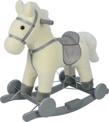 Rocking horse on wheels Chipolino - white
