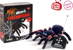 RC biedējoša tarantula ar reālistisku kustību un spīdošām acīm
