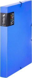 A4 arhīva kaste ar gumiju, zila, polipropilēns, 3 cm muguriņa