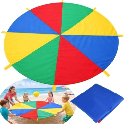 Colorful play parachute 2 m with 8 handles