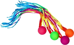 Bumbiņas un lentīšu rotaļlieta bērniem - 1 gab.