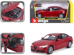 Metāla automašīnas modelis Bburago 1:24 Alfa Romeo Giulia sarkana