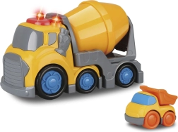 Kiddy auto betona maisītājs ar efektiem un mini pašizgāzējs