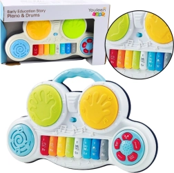 Interactive kids’ mini piano with drums and animal sounds