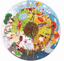 Bigjigs Toys apaļā grīdas puzle Četri gadalaiki