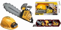 Toy Chainsaw with Helmet and Flashlight for Little Lumberjacks