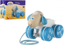 Koka velkamā rotaļlieta Aitiņa bērniem