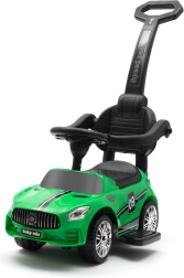 Bērnu braucamais ar skaņām un vecāku stumšanas rokturi BABY MIX Racer – zaļš