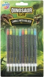 Kūkas svecītes ar dinozauriem, 10 gab.