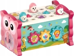 CHIPOLINO Motoriskā kaste 8in1 Pūce Rozā