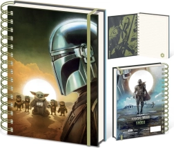 Piezīmju blociņš A5 ar motīvu STAR WARS: THE MANDALORIAN – Mandalorian un Grogu Sunset