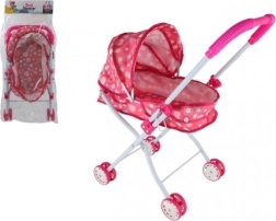 Dziļais leļļu ratiņš – auduma, viegls un salokāms