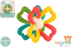 Silikona un plastmasas graužamriņķis “Zieds” 9,5 × 5 cm