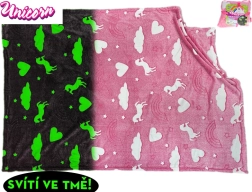 Glow-in-the-dark Unicorn blanket 100 × 150 cm