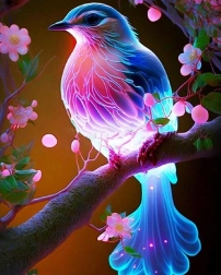 Dimanta gleznošana maģiskais putns 30 × 40 cm