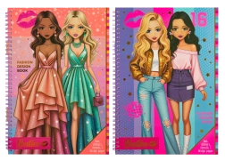 Radošs darba burtnīca modes dizainerēm Besties