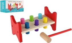 Koka klapējamais dēlītis ar āmuriņu motorikas attīstībai