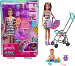 Barbie Skipper aukle – ratiņi ar mazuli un piederumiem