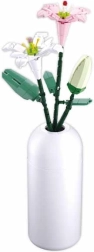 Sluban flowers lilies in a vase building set – decorative bouquet from bricks