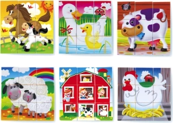 Saliekamie attēlu klucīši – ferma