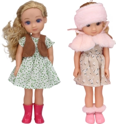 Leļļa ar kažociņu un efektiem 35 cm