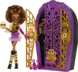 Leļļu MONSTER HIGH Noslēpumainie šausmu stāsti Clawdeen Wolf ar slepeno skapīti un aksesuāriem