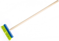 Teddies zilā slotiņa ar koka kātu 80 cm