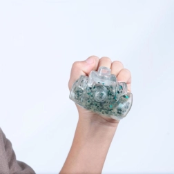 Fidget Blox Touch antistresa kubs – caurspīdīgs