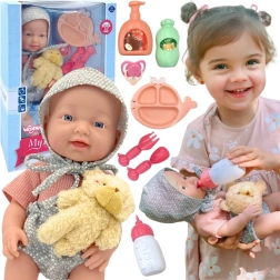 WOOPIE ROYAL lelle mazulis 36 cm lāča tērpā ar barošanas piederumiem