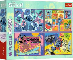 Puzzle 4×250 gabalu Lilo & Stitch