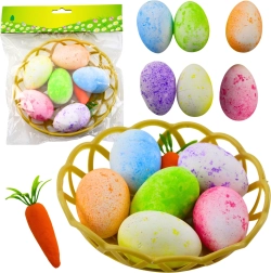 Lieldienu rotājumi groziņā ar olām un burkānu, 7 gab.