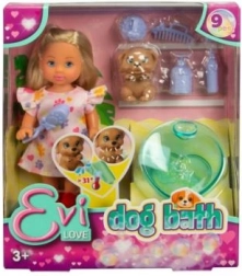 Doll Evicka with Dog and Accessories