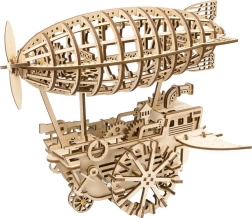Koka mehāniskā steampunk gaisa kuģa puzle