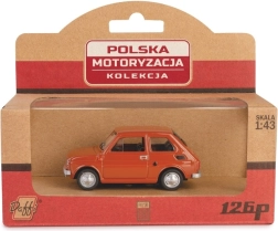 FIAT 126p PRL automašīnas modelis, brūns, mērogs 1:43