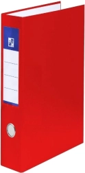 A4 laminēts reģistrators, sarkans, 4 gredzeni