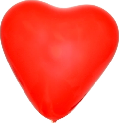 Uzpūšami sirds formas baloni 26 cm – komplekts 10 gab.